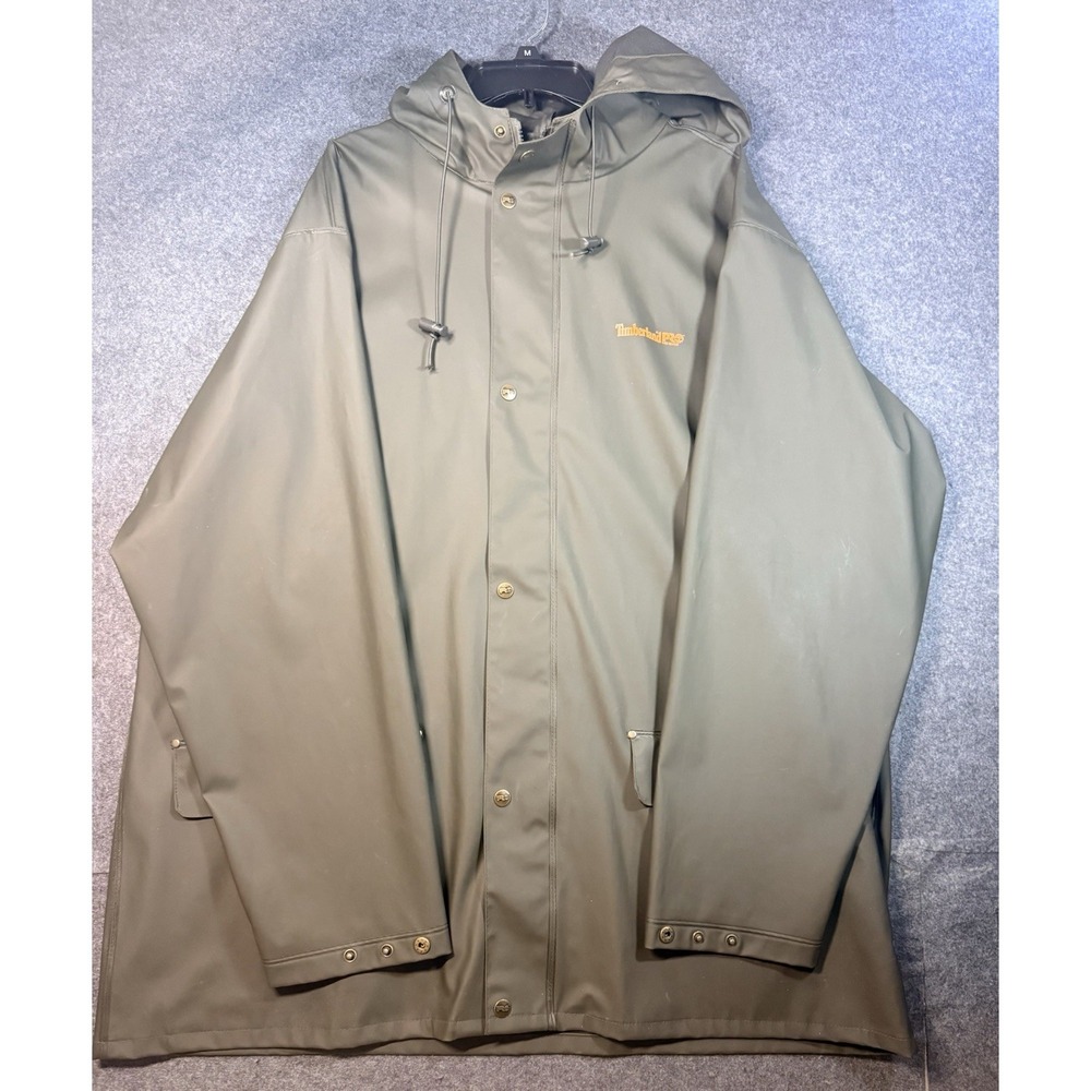 Timberland PRO Waterproof Rain Jacket Olive Green Size XXL